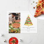 Joy Pizza Kärlek jul Italienska Restaurant Photo Julkort<br><div class="desc">Illustration av Julgran-format pizzabagssegment med stjärnor. Anpassa namn,  år och foto.</div>
