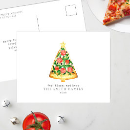 Joy Pizza Kärlek Julgran Helg Vykort
