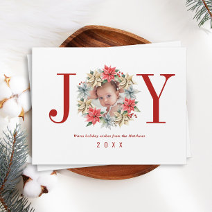 Joy Poinsettia Wandetia med Bild Magnetic Card