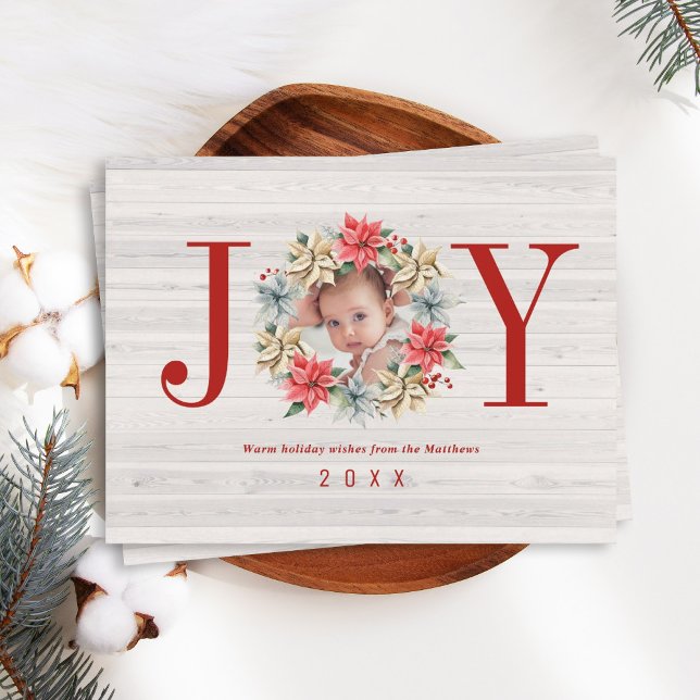 Joy Poinsettia Wandetia med Bild Magnetic Card (Skapare uppladdad)