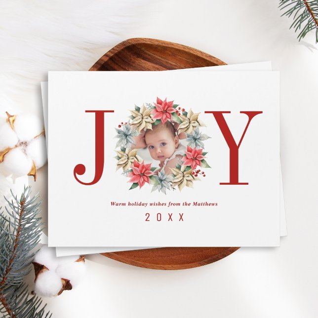 Joy Poinsettia Wandetia med Bild Magnetic Card (Skapare uppladdad)