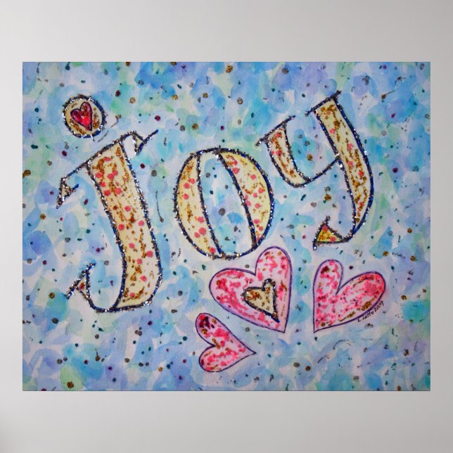 "Joy"-Poster i inspirationsgivande Ord Poster (Framsidan)