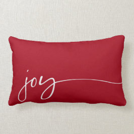 Joy Red Elegant Script Typography-jul Lumbarkudde