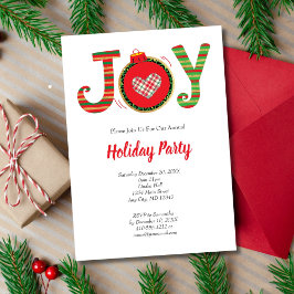 Joy Red Grönt-Julfesten Jul Inbjudningar