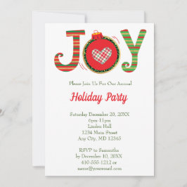 Joy Red Grönt-Julfesten Jul Inbjudningar
