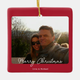 Joy Red Photo God jul Julgransprydnad Keramik