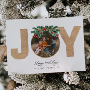 JOY Red Play Photo jul Card Julkort