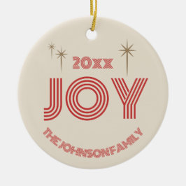 JOY Religiös julgransprydnad Anpassad familjenamn Keramik