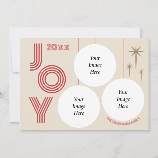JOY Religiös julprydnad Multi Foto Julkort (Framsida)