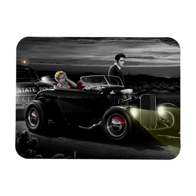 &Joy Ride B&W Magnet (Horisontell)