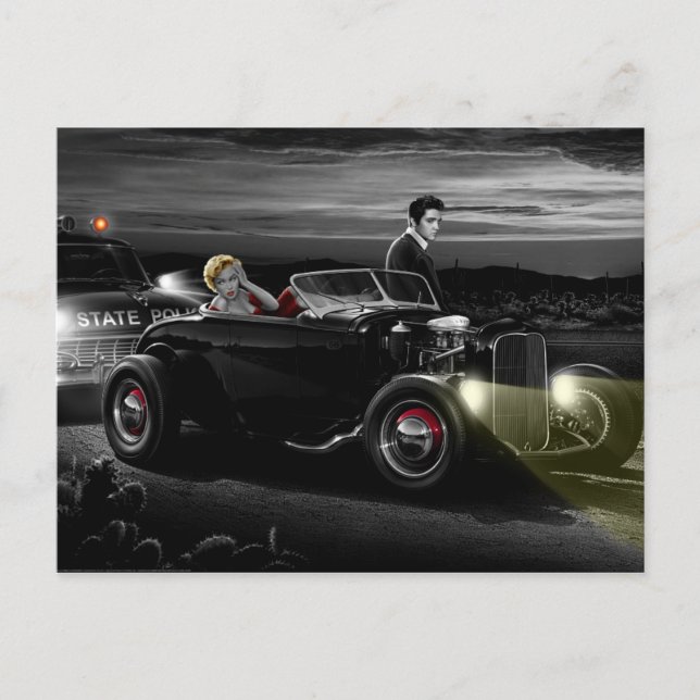 &Joy Ride B&W Vykort (Framsida)