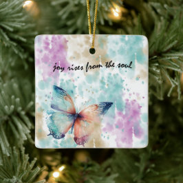 Joy Rises från Soul Butterfly-Abstrakten Julgransprydnad Keramik