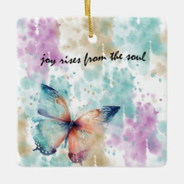 Joy Rises från Soul Butterfly-Abstrakten Julgransprydnad Keramik