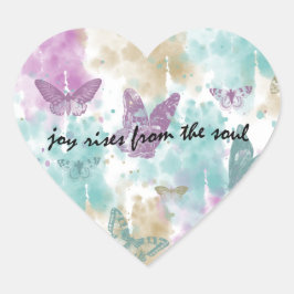 Joy Rises från Soul Hjärtformat Klistermärke