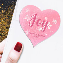 Joy Rosa Snöflingor julhörsel Shape Gift Märkre