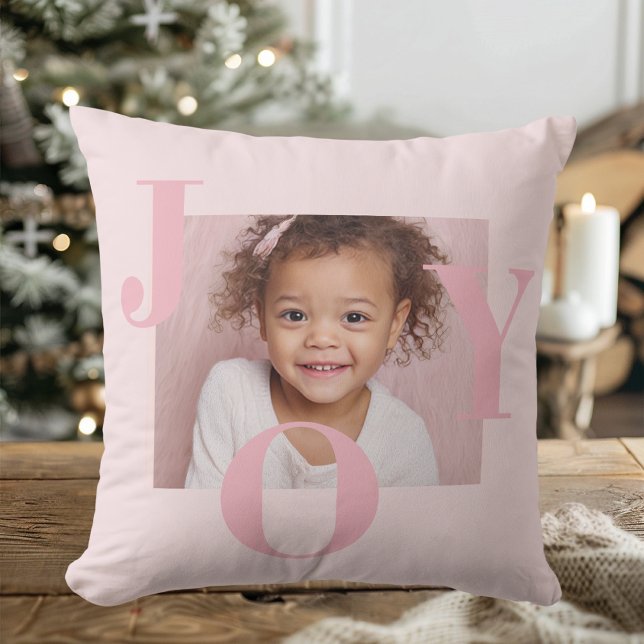 JOY Rosabränd Modern jul | Personlig  Kudde (Skapare uppladdad)
