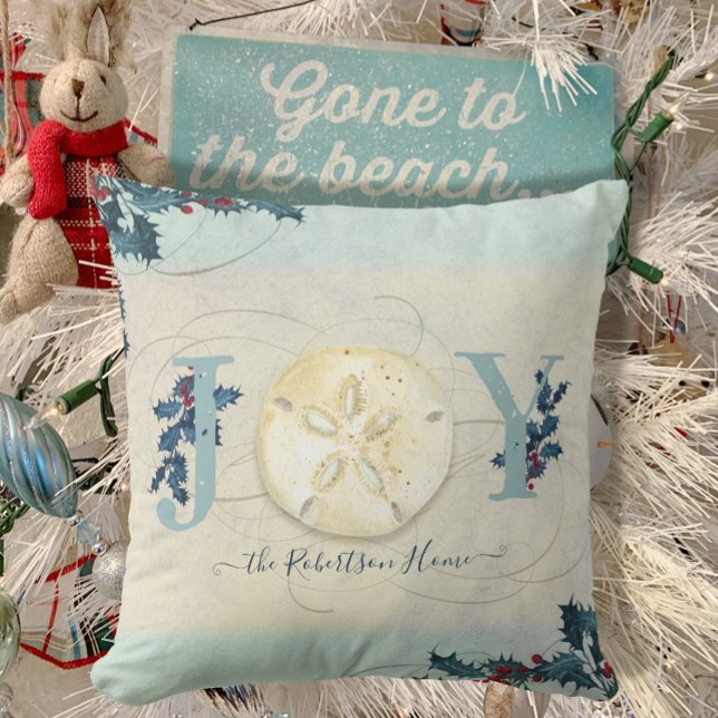 Joy Sand Dollar Holly Namn Kudde (Skapare uppladdad)