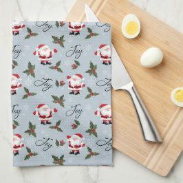 Joy, Santa och jul Holly Kökshandduk