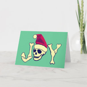 Joy - Santa SKull Helgkort