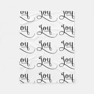 Joy Script Black Fleecefilt