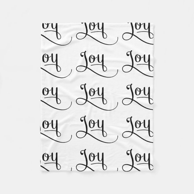 Joy Script Black Fleecefilt (Framsidan)