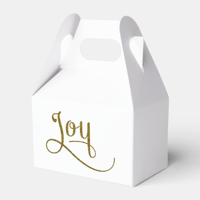 Joy Script Guld Glitter Presentaskar (Framsidan Sidan)