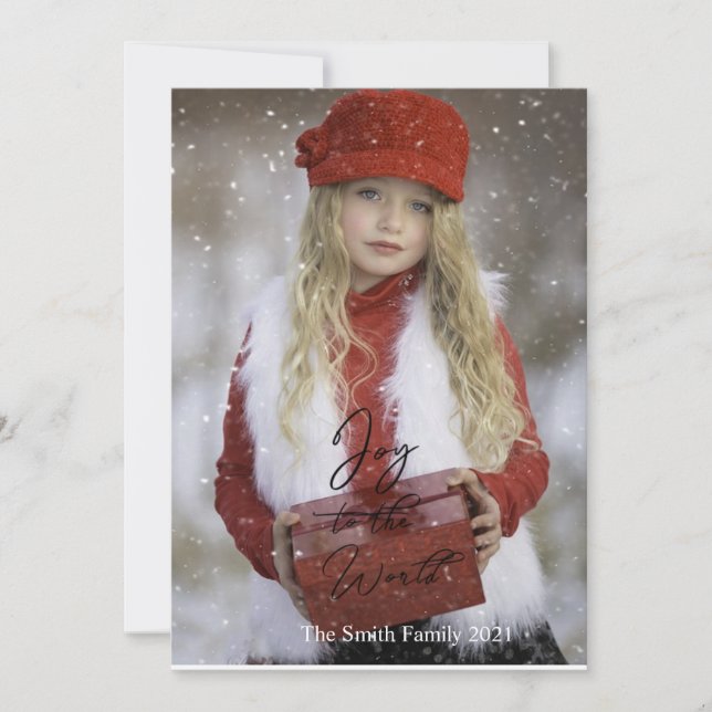 Joy Script Jul Julkort (Framsida)