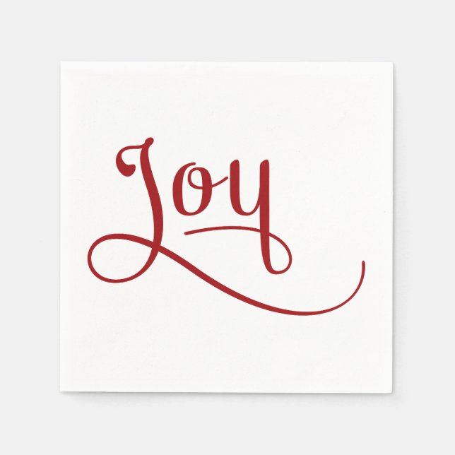Joy Script Red Pappersservett (Framsidan)