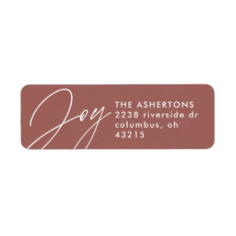 Joy script ro jul helgdag returadress etikett