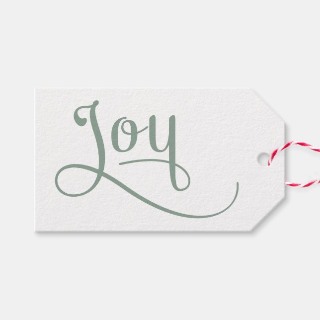 Joy Script Sage Presentetikett (Framsidan (Horizontal))