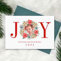 Joy Simple Farmhouse Poinsettia WAN and Photo