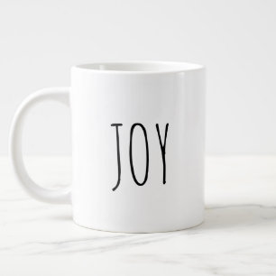 "Joy" Simple Modern Farmhouse Jumbo Mugg