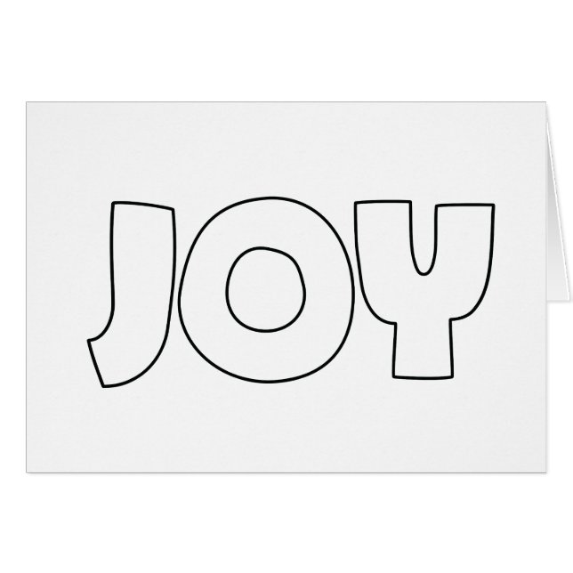 JOY (Skapa ditt eget) hälsningskort (Framsidan Horizontal)