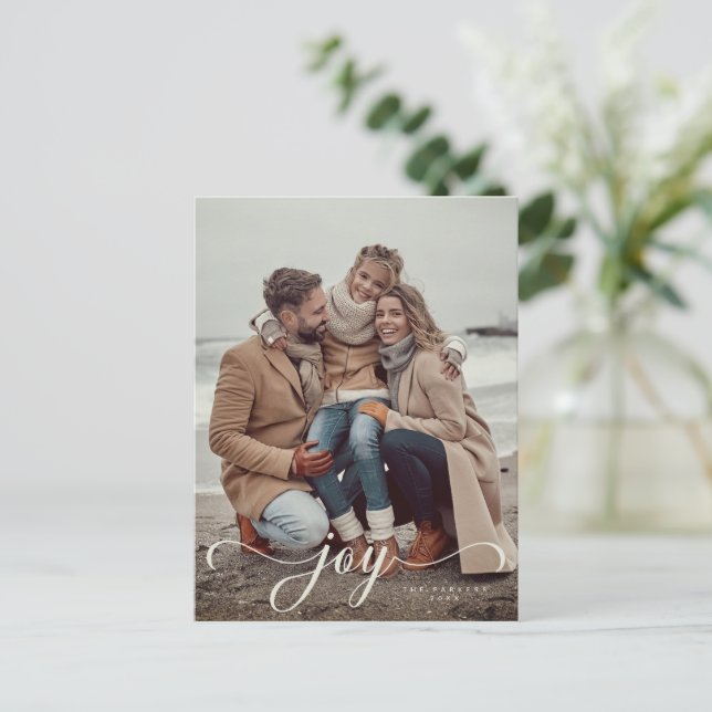 Joy-skript jul/Helgdag-vykort Vykort (Stående Fram)