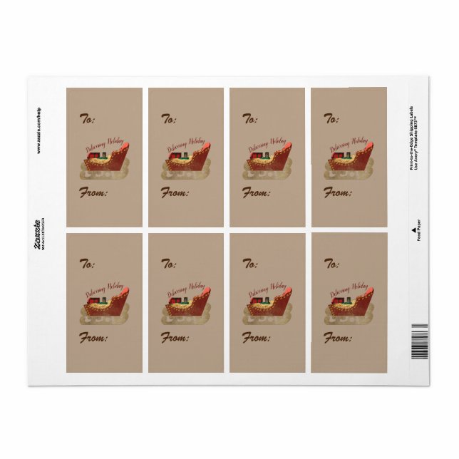 Joy Sleigh Presenter Fraktsedel (Helt Ark)