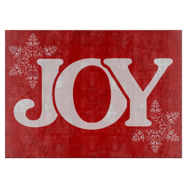 JOY Snöflingemönster Elegant Röd Jul (Framsidan)