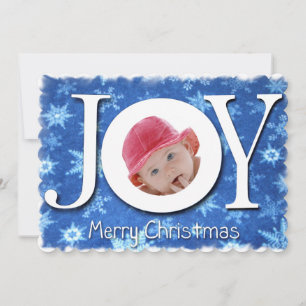 Joy Snöflingor julfotopapport Julkort