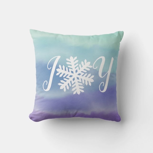 Joy Snowflake Dekorativ kudde (Framsida)