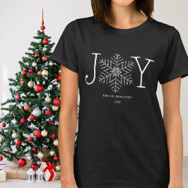 Joy Snowflake-familjjuljul T Shirt
