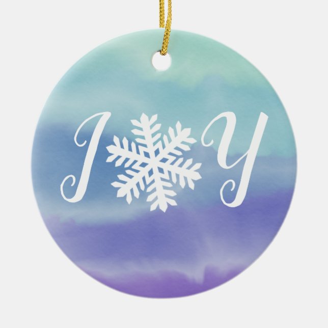 Joy Snowflake Julgransprydnad Keramik (Framsidan)