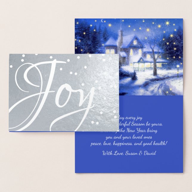 Joy. Snowy Village jul - Luxury Real Folierat Kort (Display)