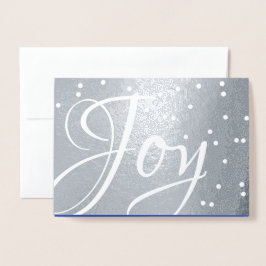 Joy. Snowy Village jul - Luxury Real Folierat Kort