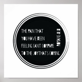 Joy som kommer romer 8:18 poster