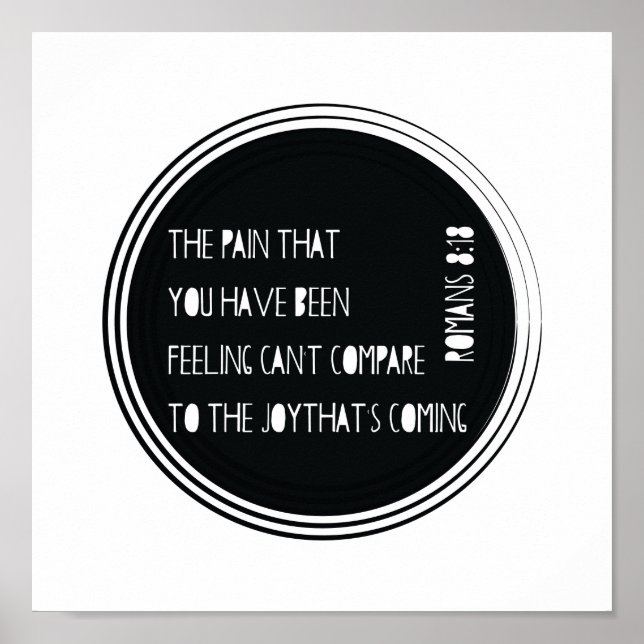 Joy som kommer romer 8:18 poster (Framsidan)