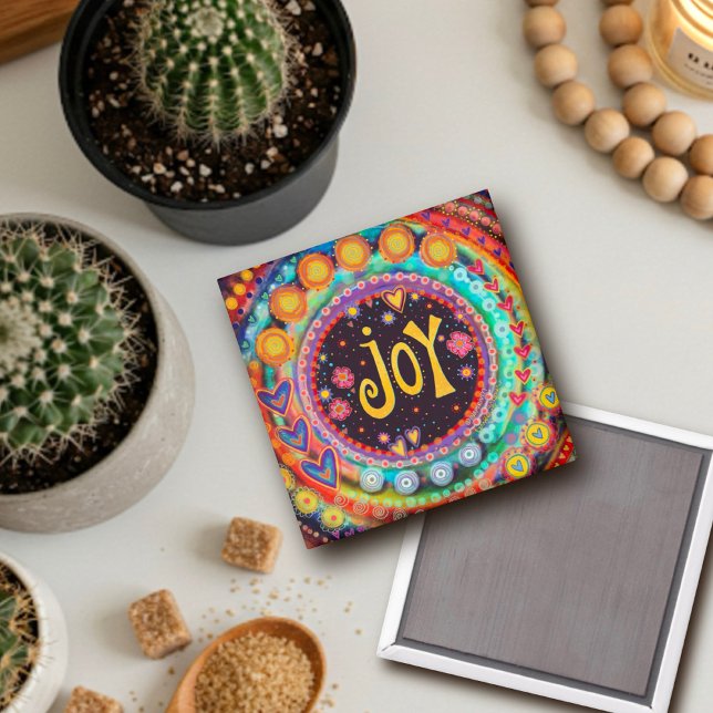 Joy Söt Colorful Roligt Hearts Inspiritivity Magnet (Skapare uppladdad)