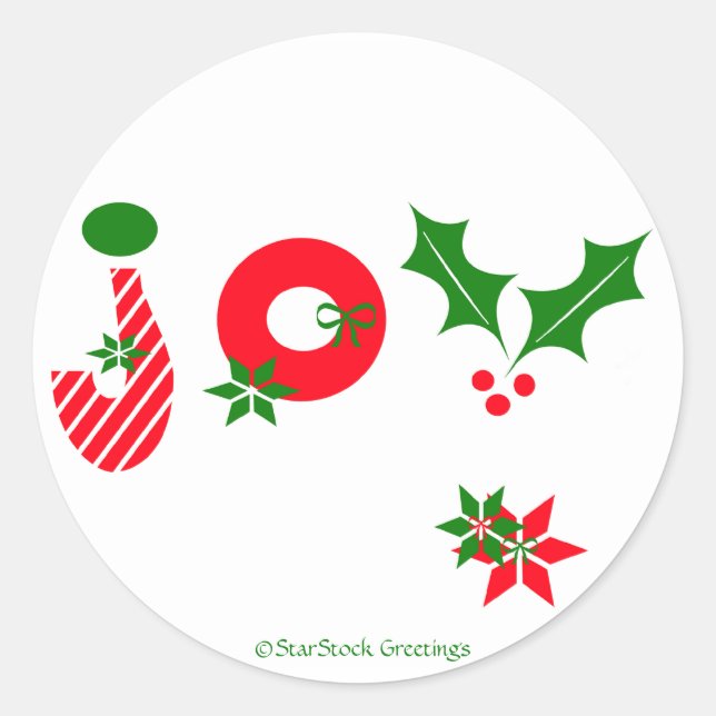 Joy Sticker Runt Klistermärke (Framsida)