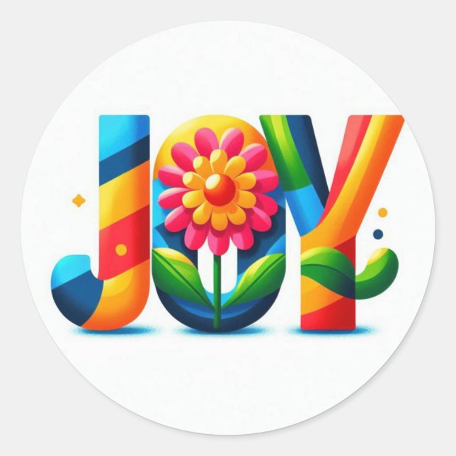 Joy Stickers Runt Klistermärke (Framsida)
