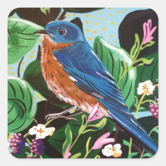 Joy Sylt Bluebird Fyrkantigt Klistermärke