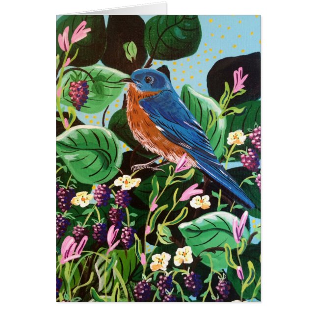 Joy Sylt Bluebird Hälsningskort (Framsidan)