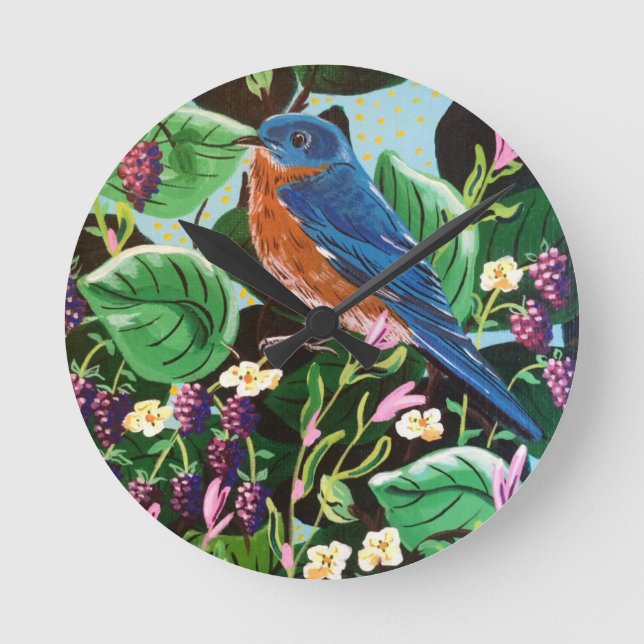 Joy Sylt Bluebird Rund Klocka (Framsida)